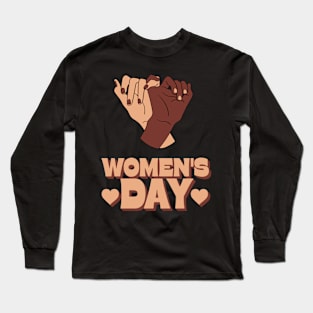 Empower Women, End Racism: Women's Day Statement Long Sleeve T-Shirt